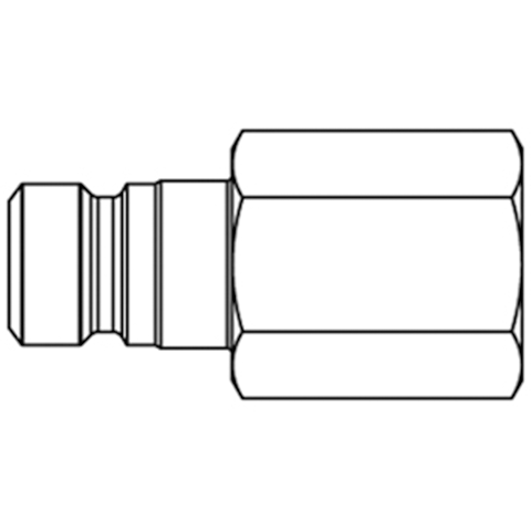 45671855 Nipple - Double Shut-off - Female Thread Double shut-off nipple/ plug. (KB serie) On the double shut-off systems, after disconnection, the flow stops both in the coupling and in the plug. The medium remains in the hose in both connecting lines, the pressure is held constant and will not be released.