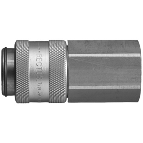 46427785 Coupling - Dry Break - Female Thread Double shut-off quick couplings with flatsealing or dry-break system for leak-free design. (KL series). On the coupling and plug, our leak-free coupling systems have valves that build up no dead-space volume. As such, when the connection is broken, no drops of the medium being channelled are able to escape. This variant is especially suitable for transporting aggressive media or in sensitive environments like in cleanrooms.