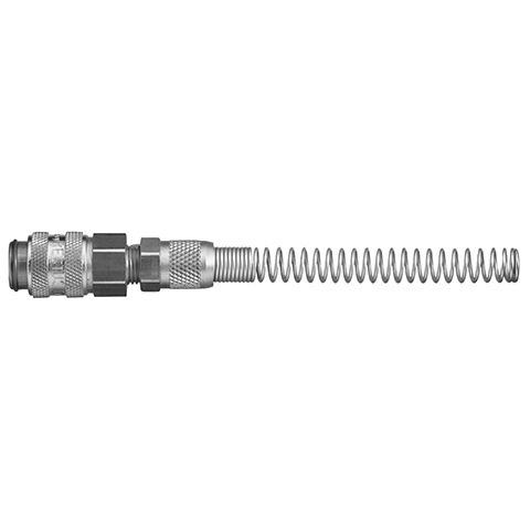 46558000 Coupling - Double Shut-off - Plastic Hose Connection Double shut-off quick coupler (KB serie) On the double shut-off systems, after disconnection, the flow stops both in the coupling and in the plug. The medium remains in the hose in both connecting lines, the pressure is held constant and will not be released.