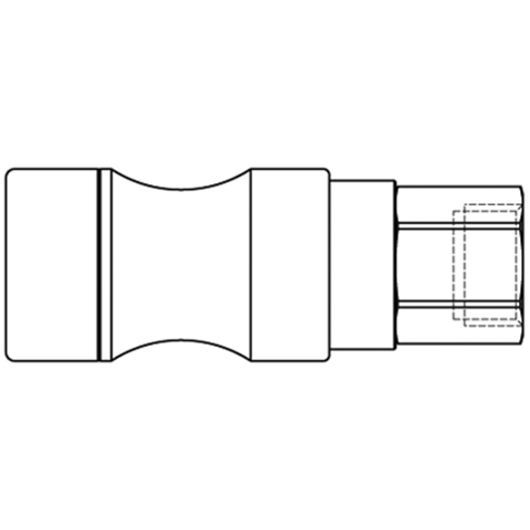 46811600 Coupling - Dry Break - Female Thread Double shut-off quick couplings with flatsealing or dry-break system for leak-free design. (KL series). On the coupling and plug, our leak-free coupling systems have valves that build up no dead-space volume. As such, when the connection is broken, no drops of the medium being channelled are able to escape. This variant is especially suitable for transporting aggressive media or in sensitive environments like in cleanrooms.