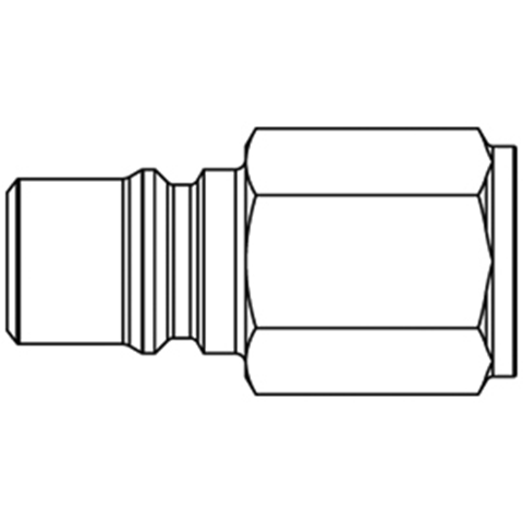 48902035 Nippel - Enkel Afsluitend - Binnendraad Enkel afsluitende ( single shut-off) snelkoppelingen werken zonder klep in de nippel. De doorstroming wordt gestagneerd zodra de verbinding wordt verbroken. (Rectus SF series)