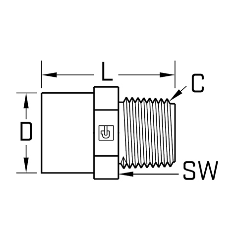 94004644 Bushing Serto hose nozzles, hose nipples and tube stubs.