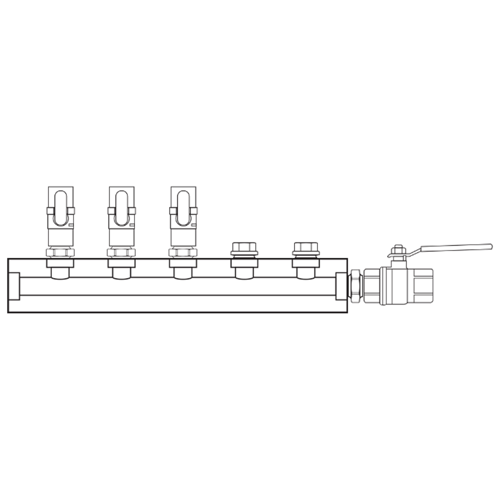 M1031002 Verdeelblokken Messing