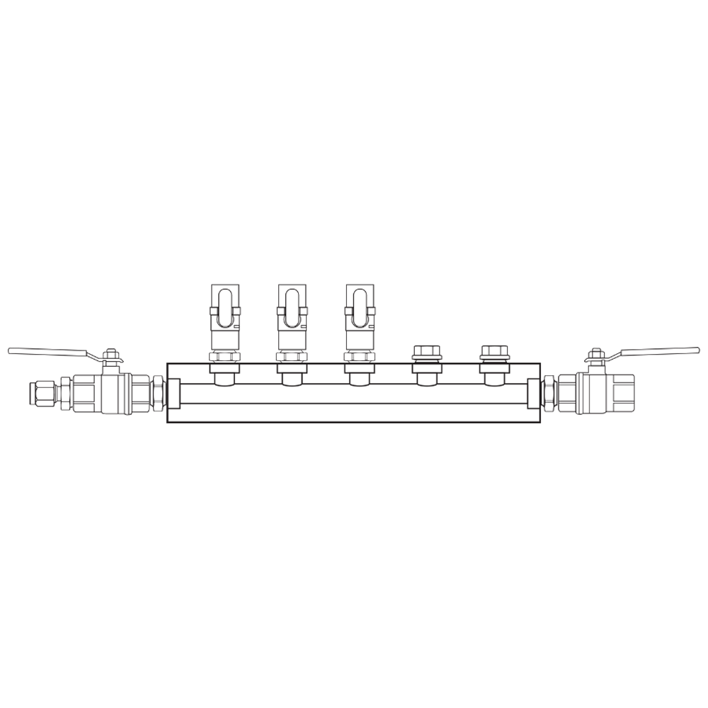 M1031032 Verdeelblokken Messing