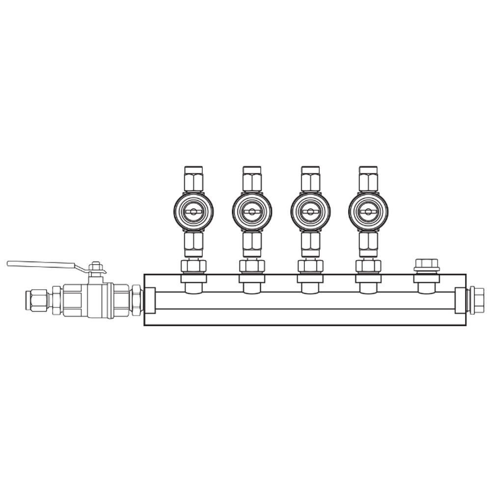 M1042021 Verdeelblokken Messing