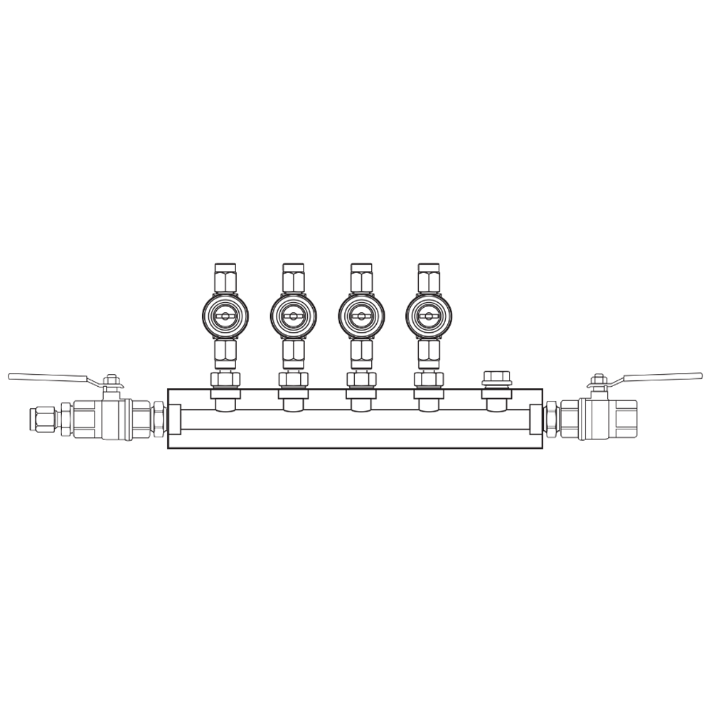 M1042022 Verdeelblokken Messing