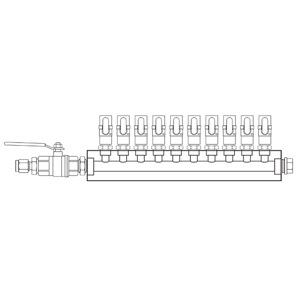 M1101021 Manifolds Brass