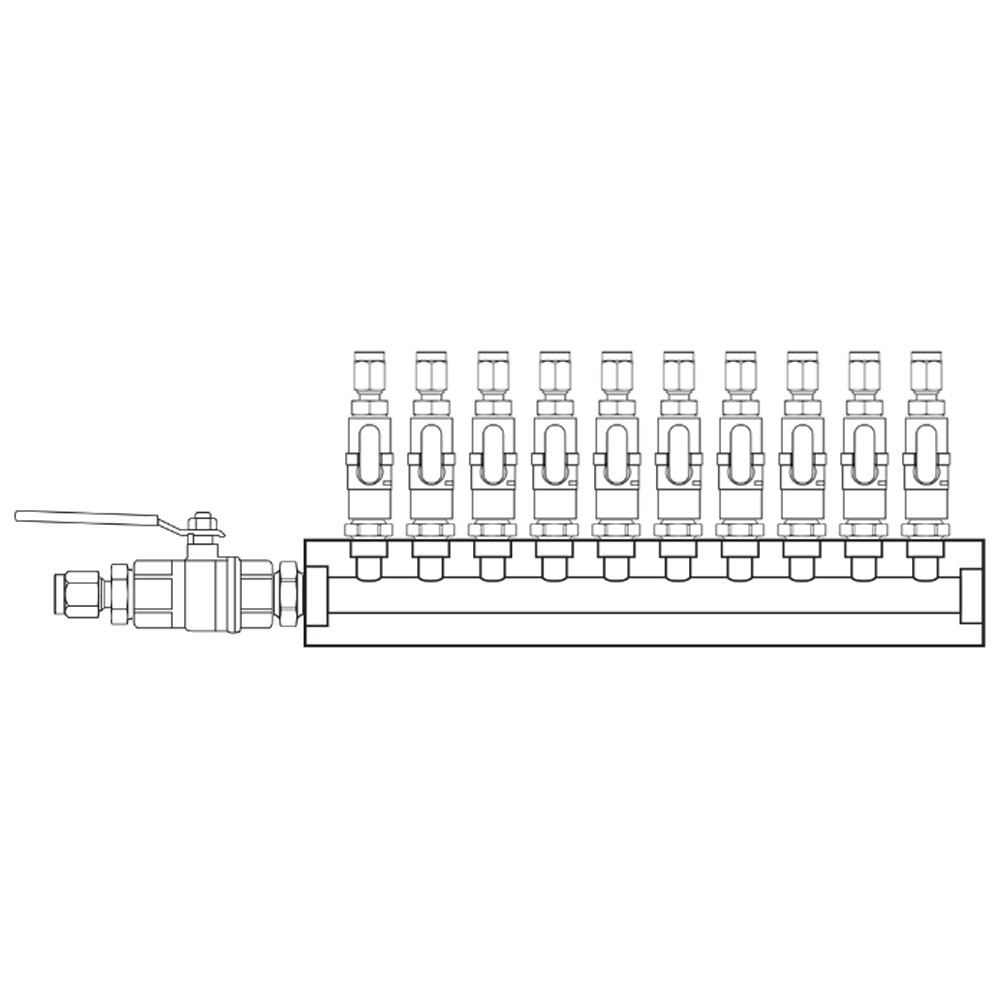 M1101130 Manifolds Brass
