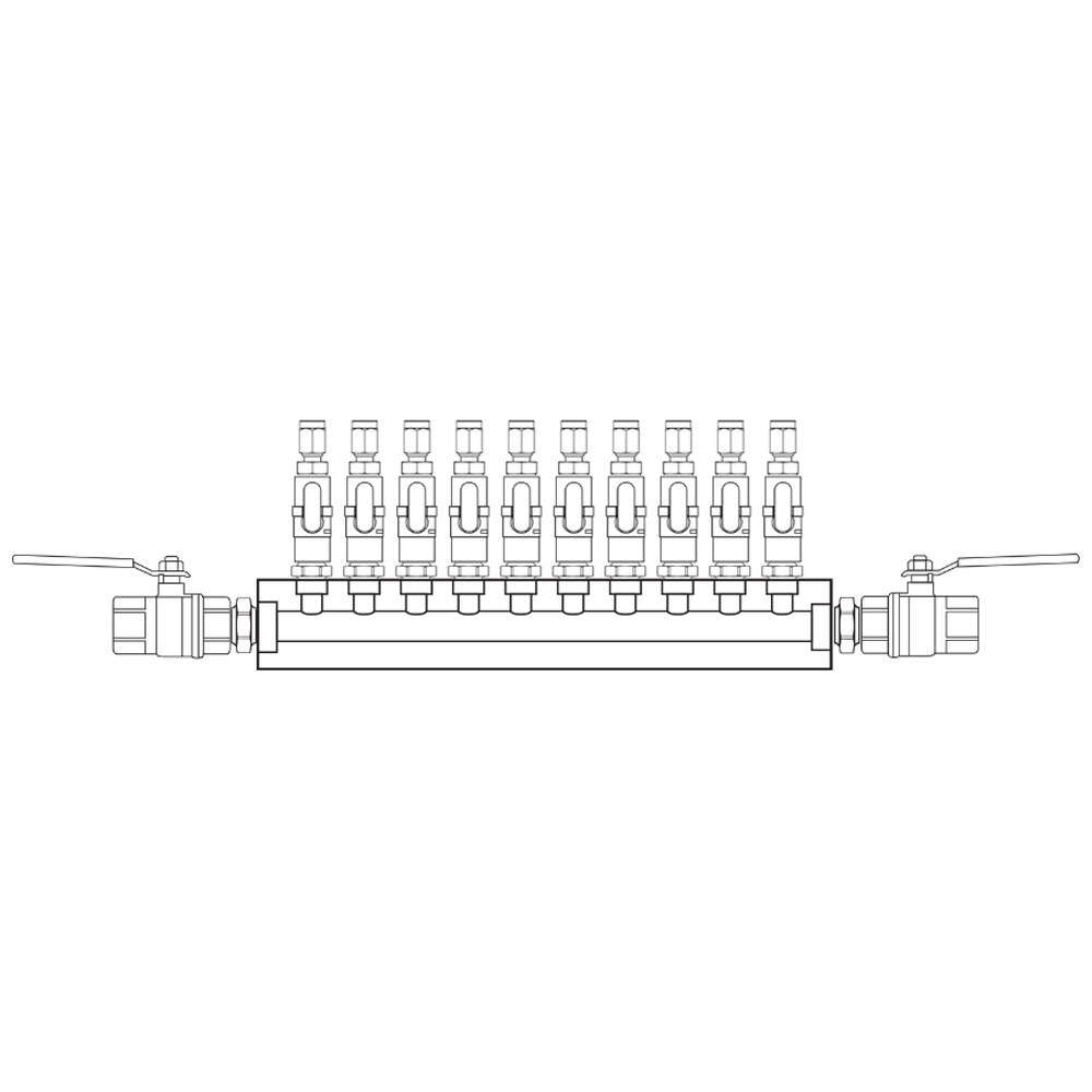 M1101212 Manifolds Brass