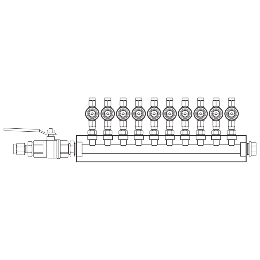 M1102021 Manifolds Brass