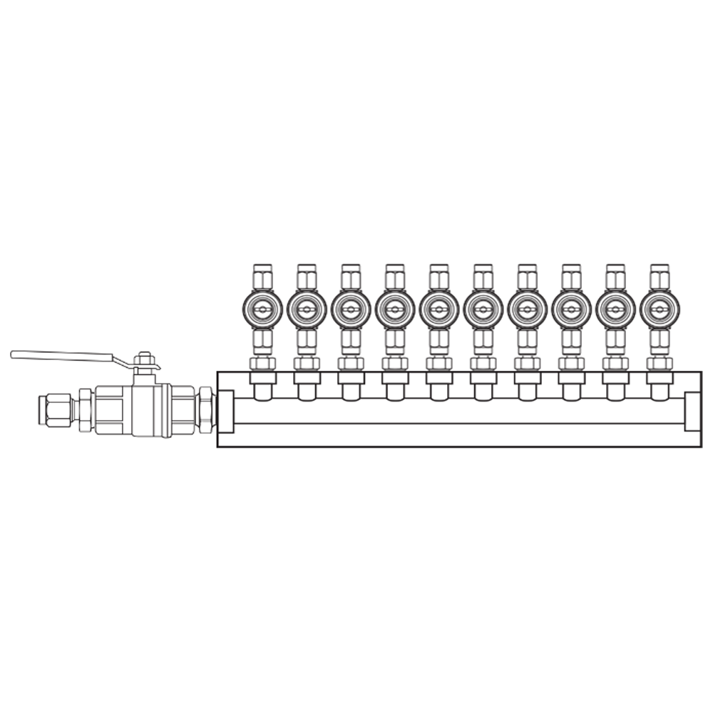 M1103020 Manifolds Brass