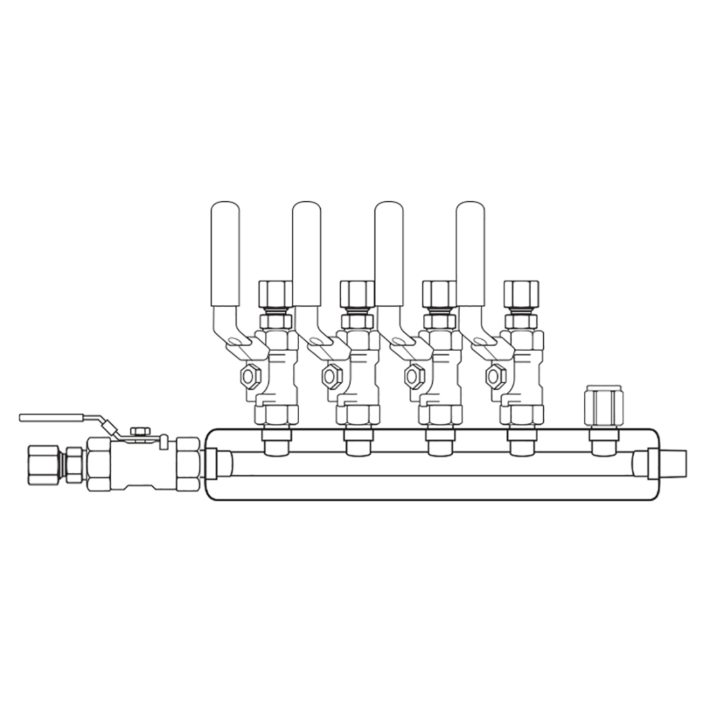 M3044140 Manifolds Stainless Steel Single Sided