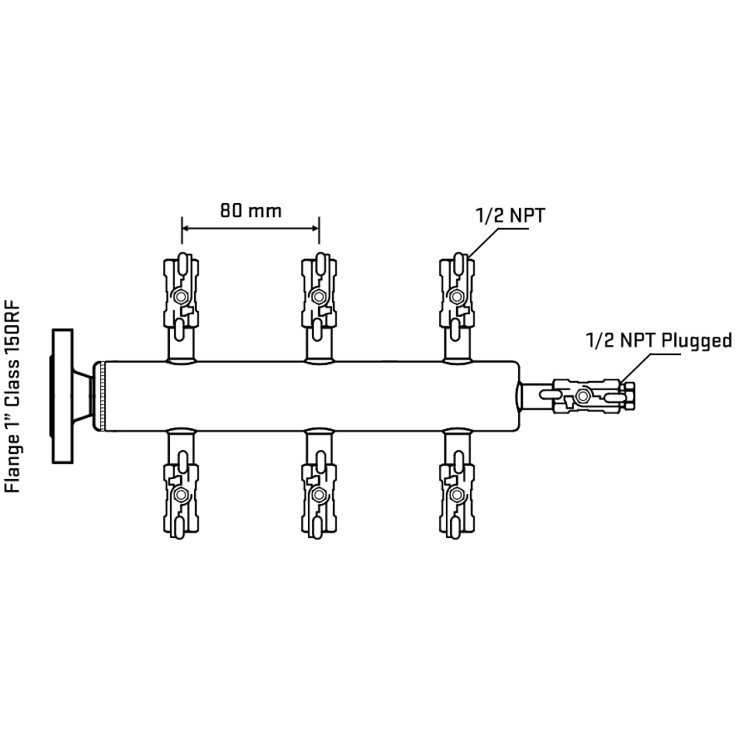 M506A010110 Manifolds Stainless Steel Double Sided