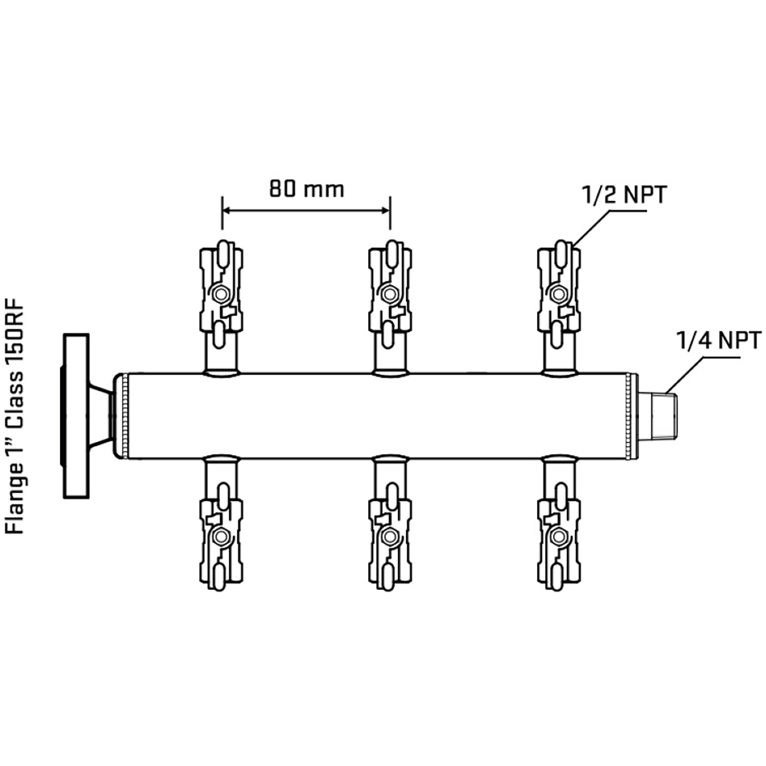 M506A010140 Manifolds Stainless Steel Double Sided