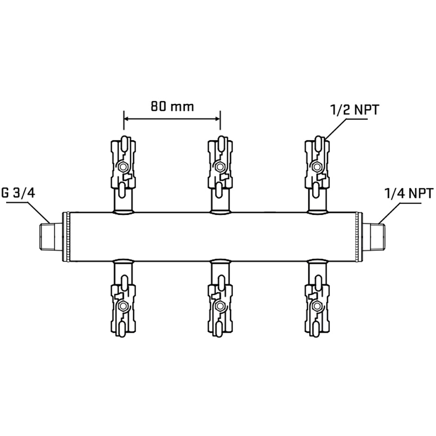 M506A010440 Manifolds Stainless Steel Double Sided