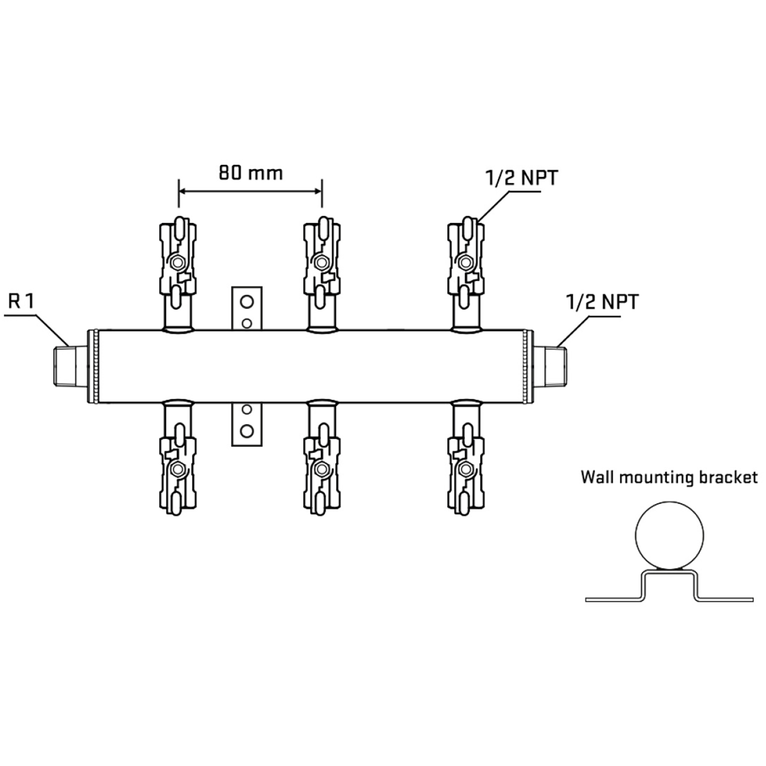 M506A010532 Manifolds Stainless Steel Double Sided