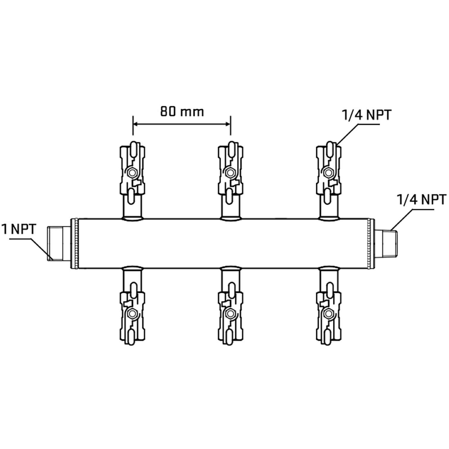 M506A021140 Manifolds Stainless Steel Double Sided