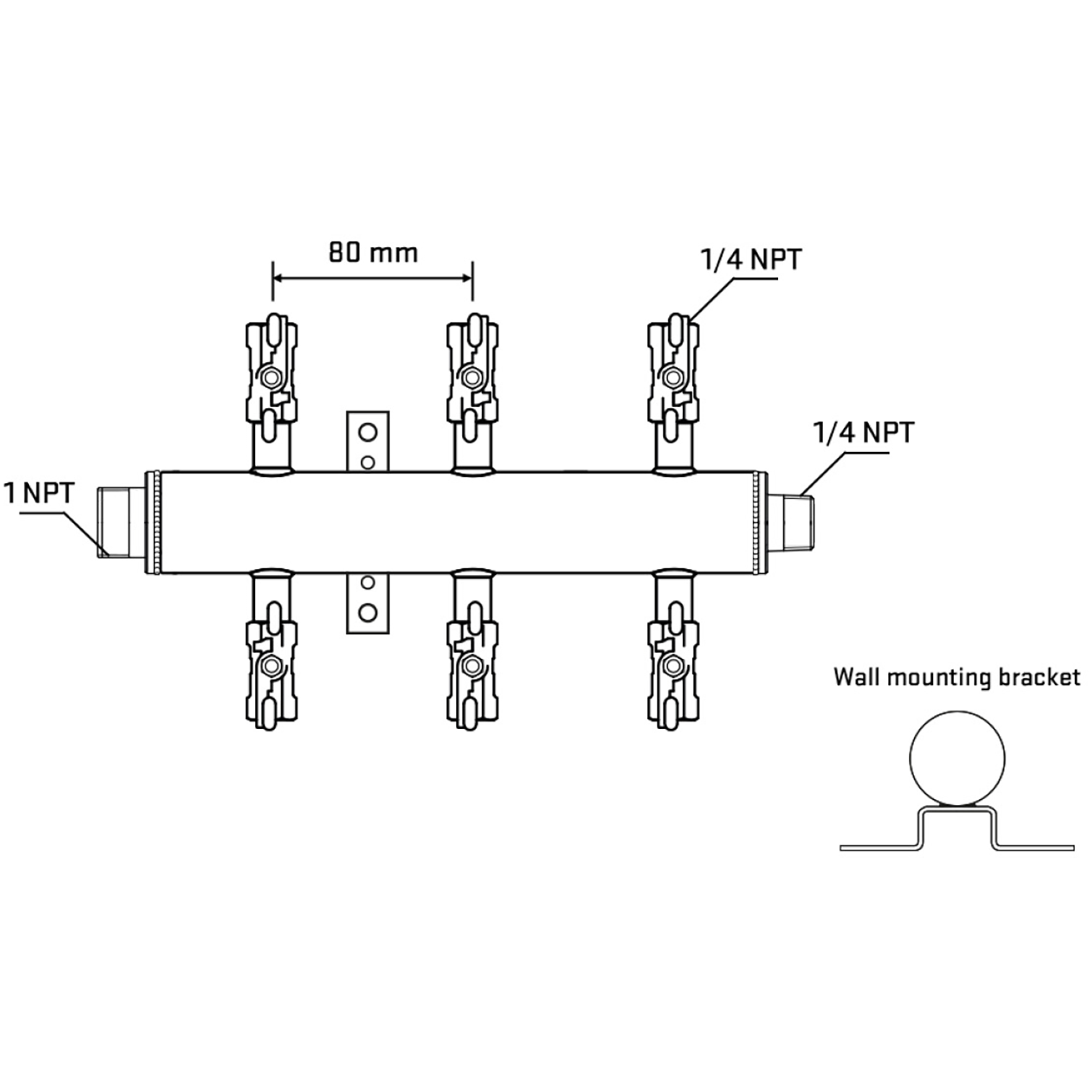 M506A021142 Manifolds Stainless Steel Double Sided