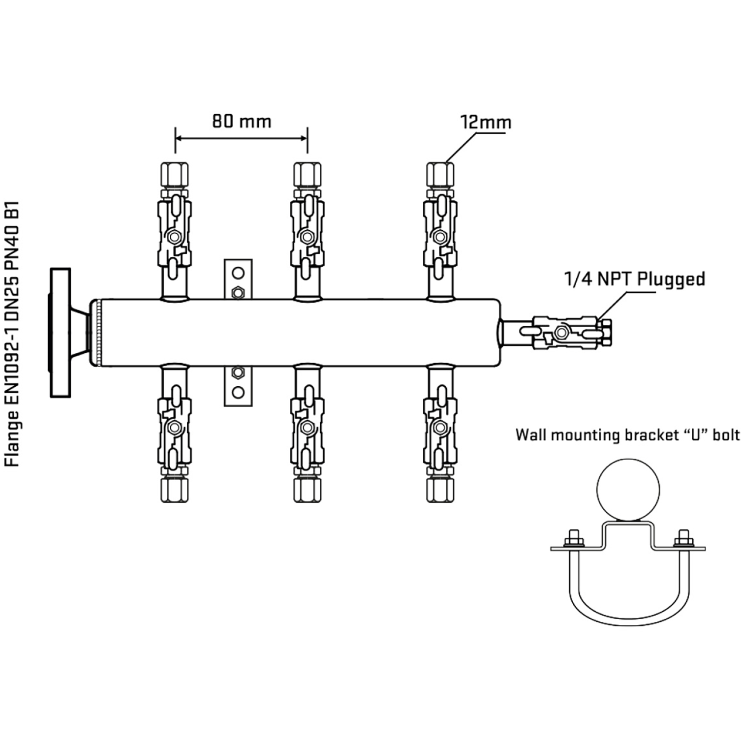 M506A030321 Manifolds Stainless Steel Double Sided