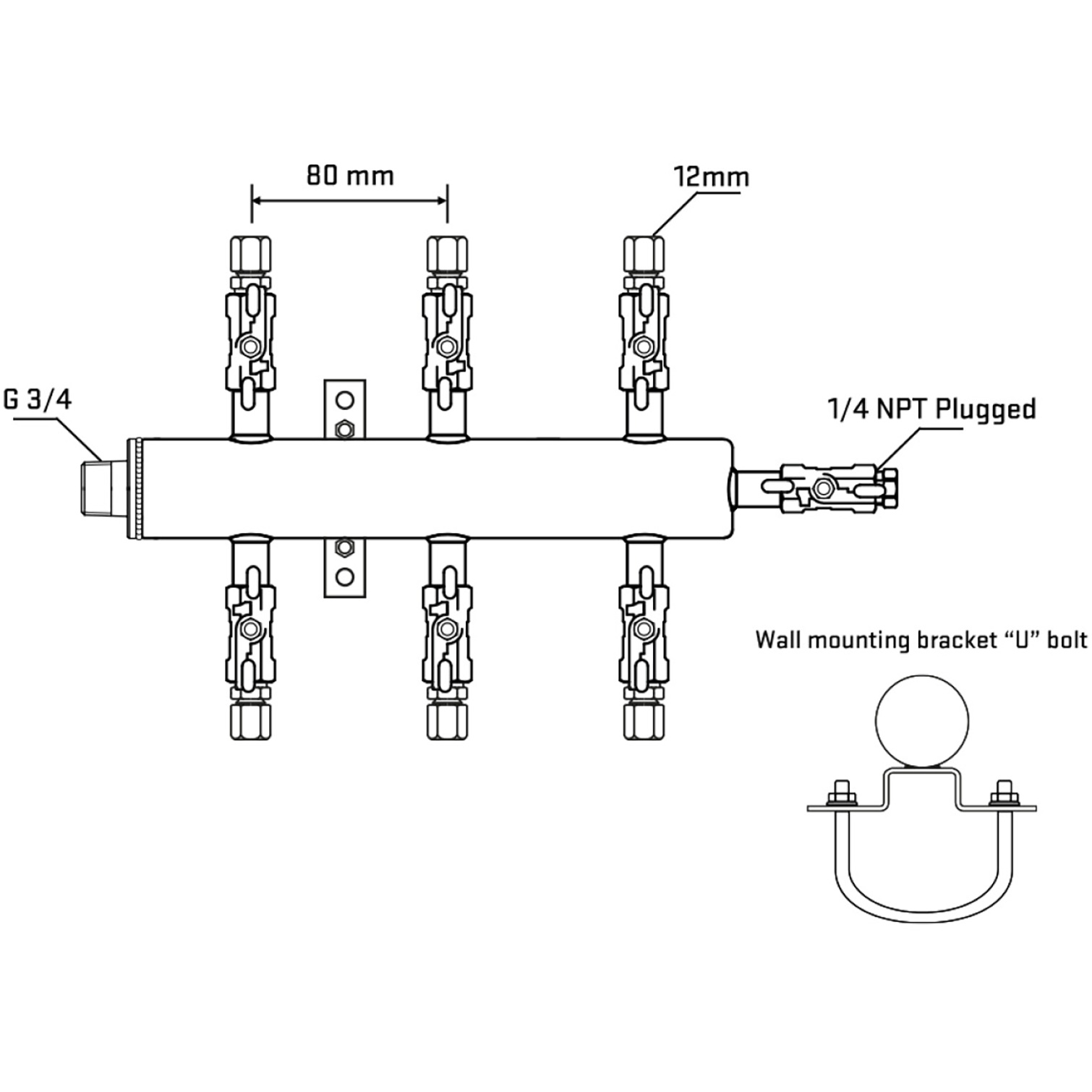 M506A030421 Manifolds Stainless Steel Double Sided