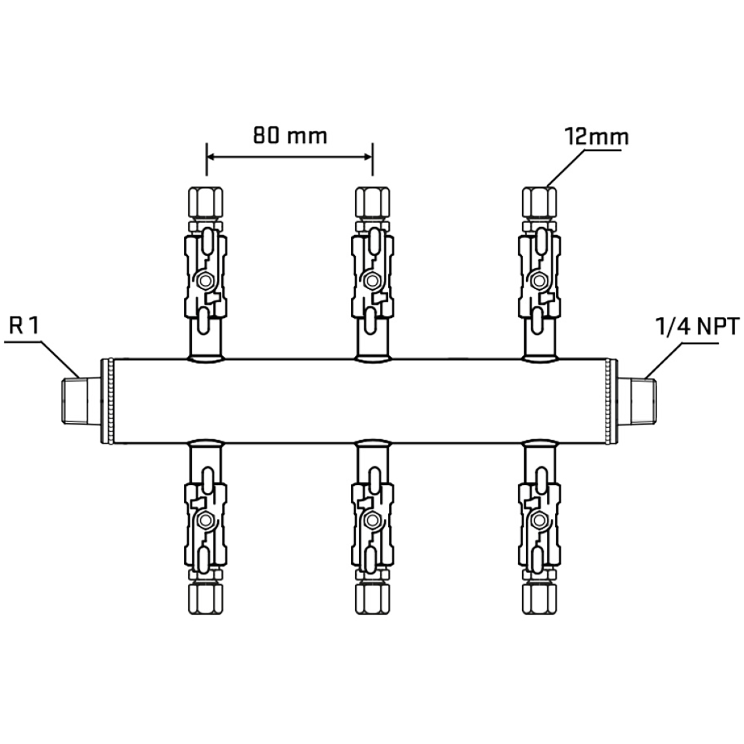 M506A030540 Manifolds Stainless Steel Double Sided
