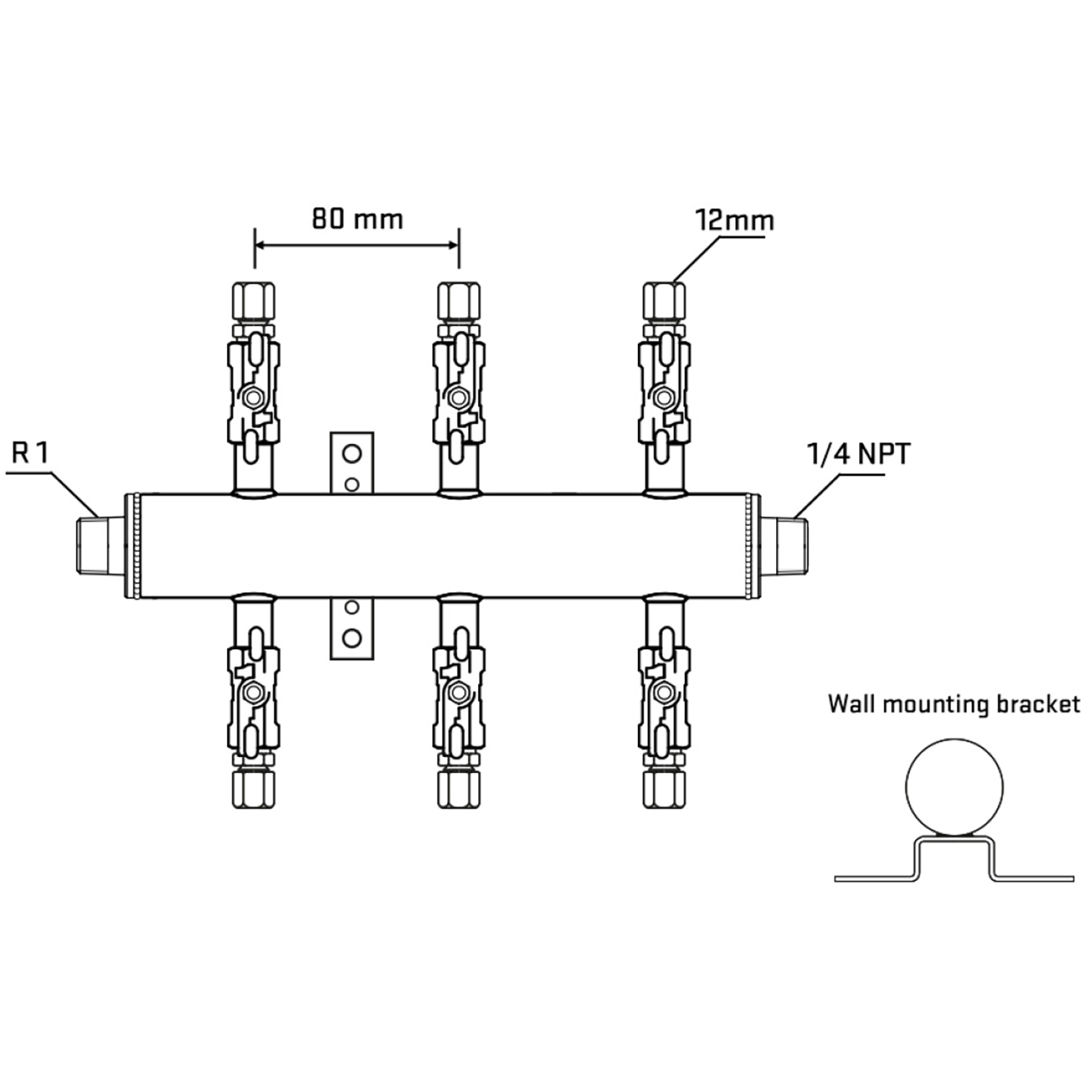 M506A030542 Manifolds Stainless Steel Double Sided