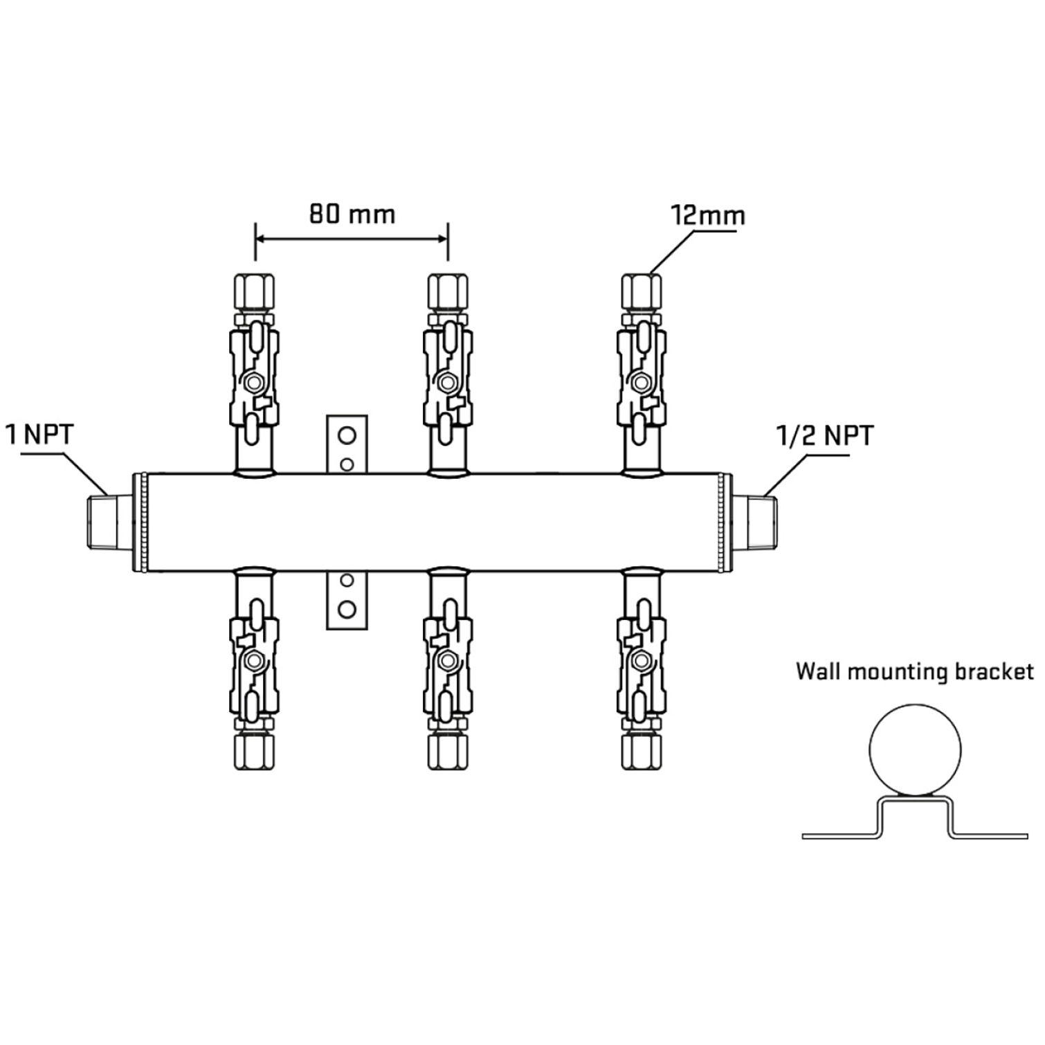 M506A030932 Manifolds Stainless Steel Double Sided