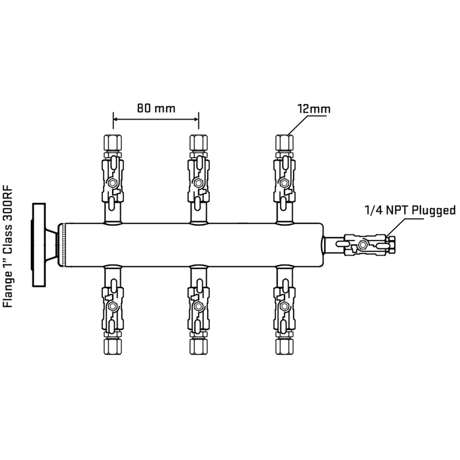 M506A040220 Manifolds Stainless Steel Double Sided