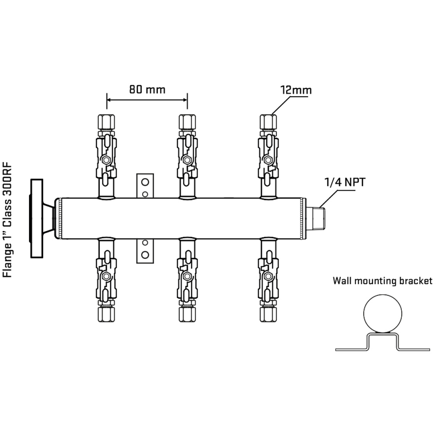 M506A040242 Manifolds Stainless Steel Double Sided