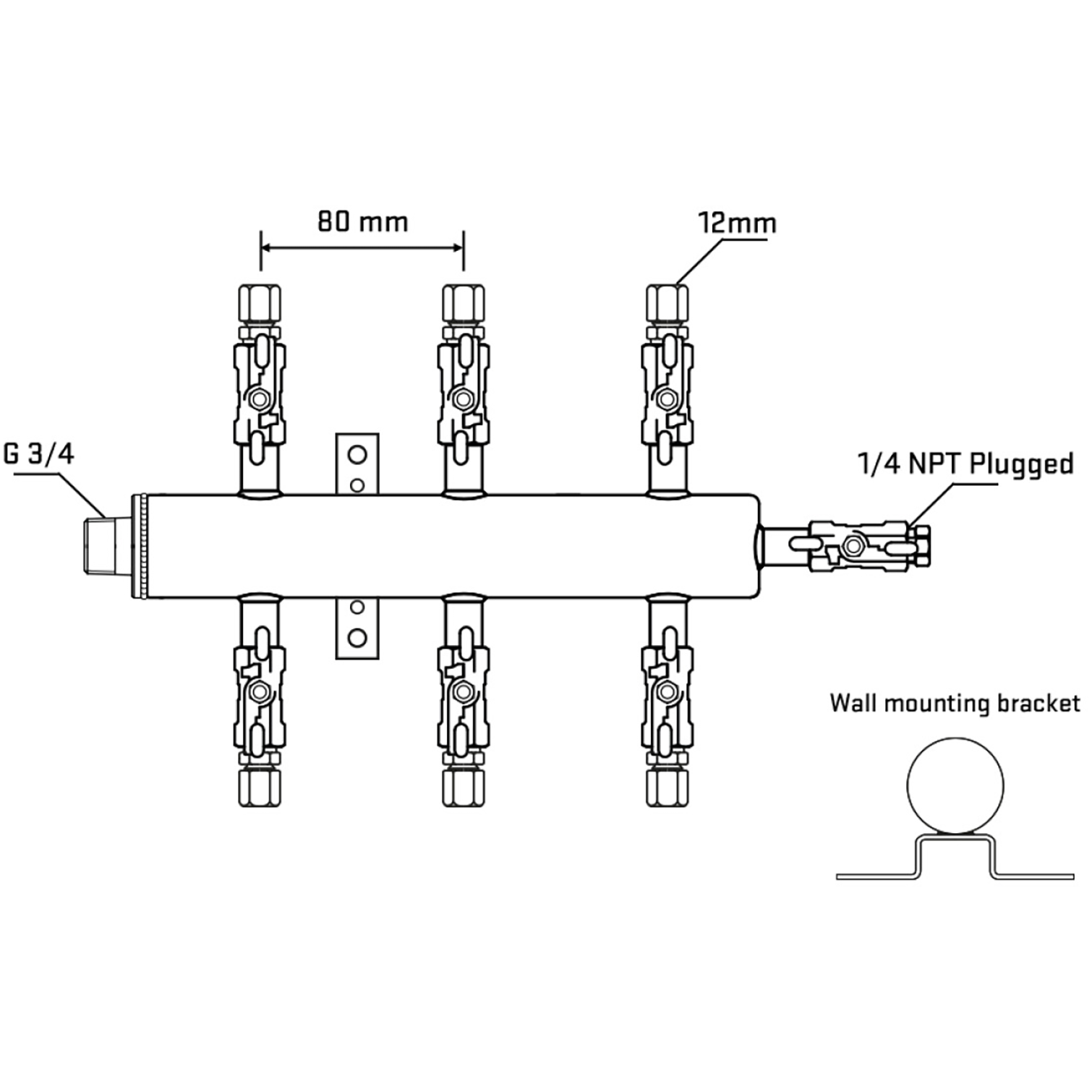 M506A040422 Manifolds Stainless Steel Double Sided