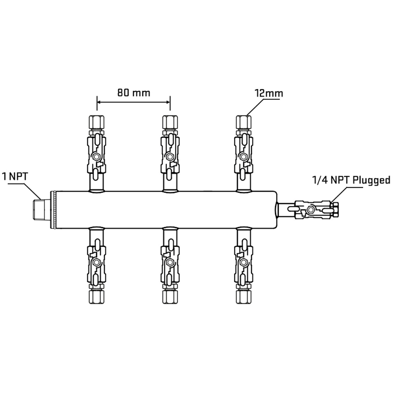 M506A040920 Manifolds Stainless Steel Double Sided