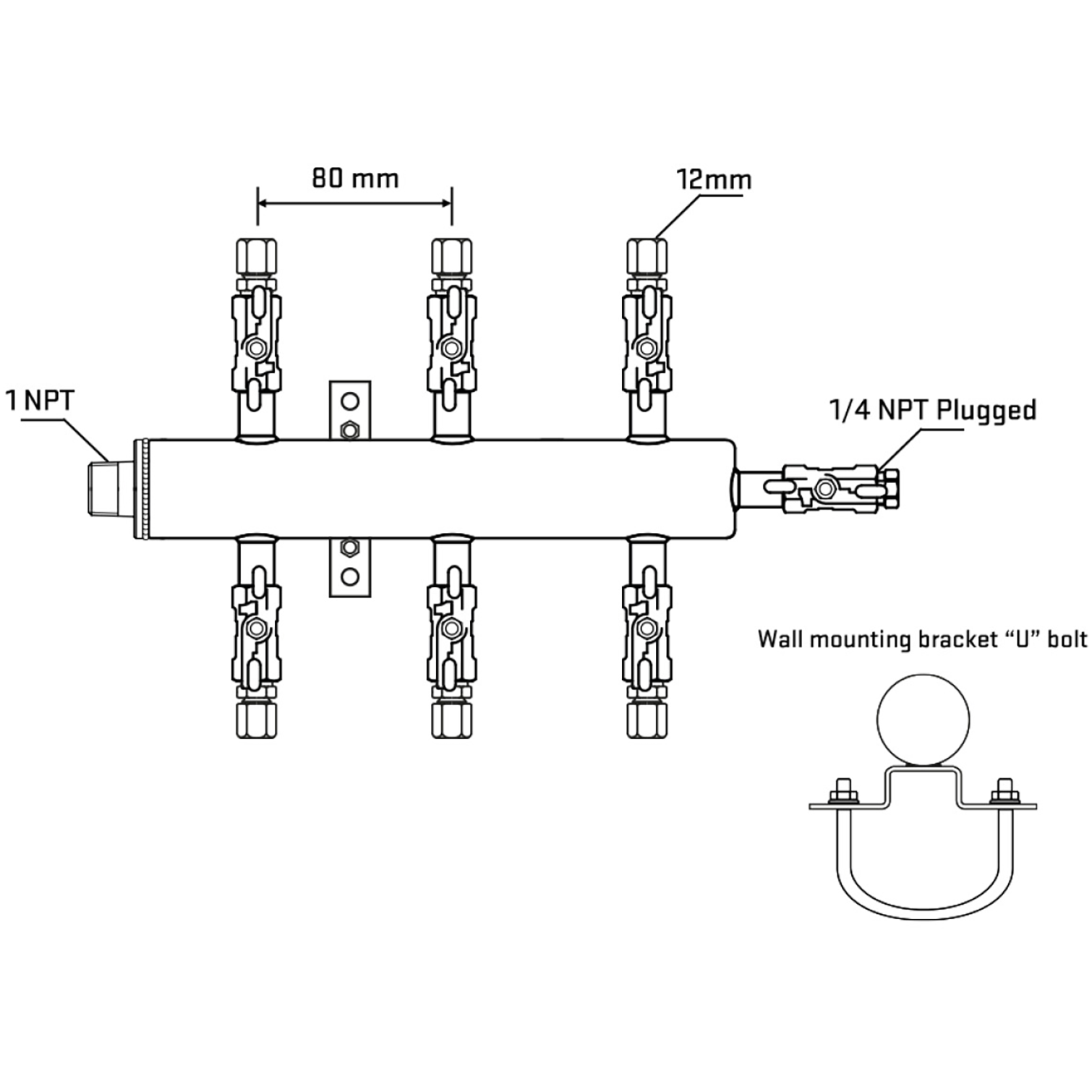 M506A040921 Manifolds Stainless Steel Double Sided