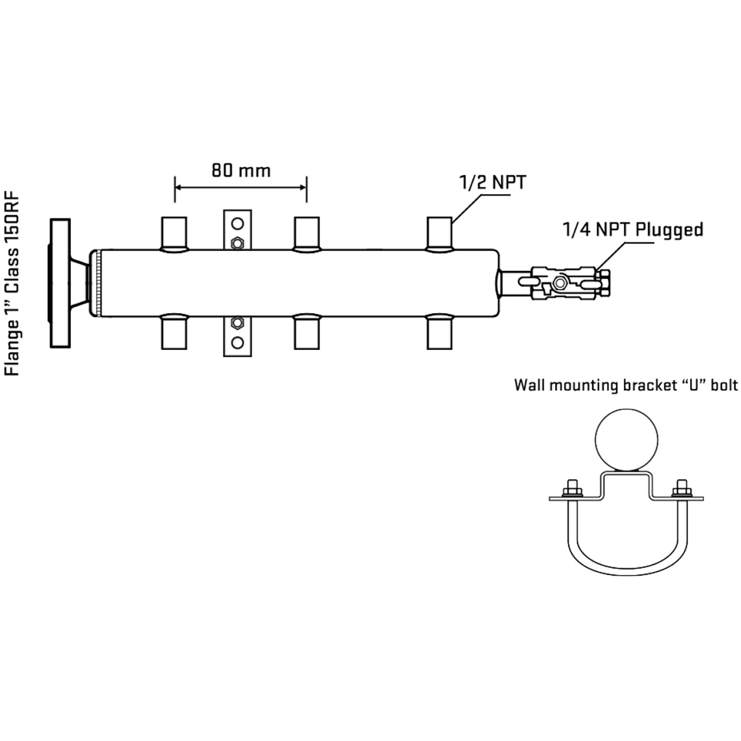 M506A060121 Manifolds Stainless Steel Double Sided
