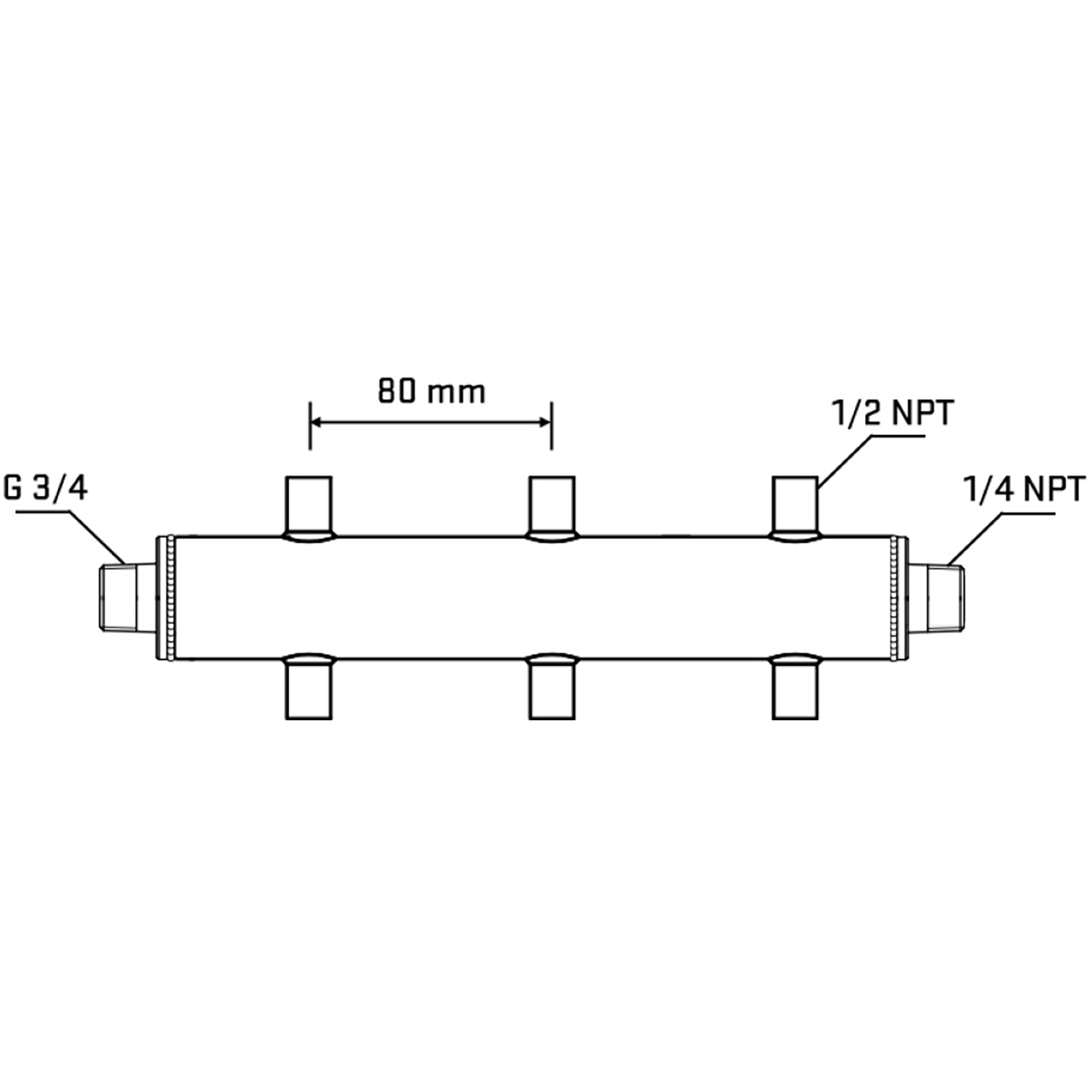 M506A060440 Manifolds Stainless Steel Double Sided