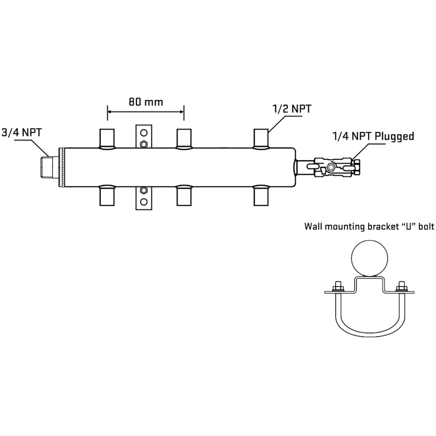 M506A060821 Manifolds Stainless Steel Double Sided
