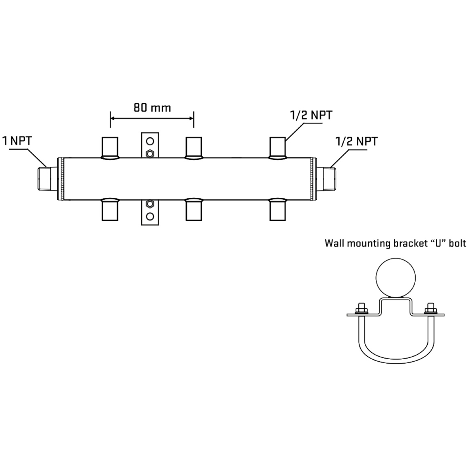 M506A060931 Manifolds Stainless Steel Double Sided