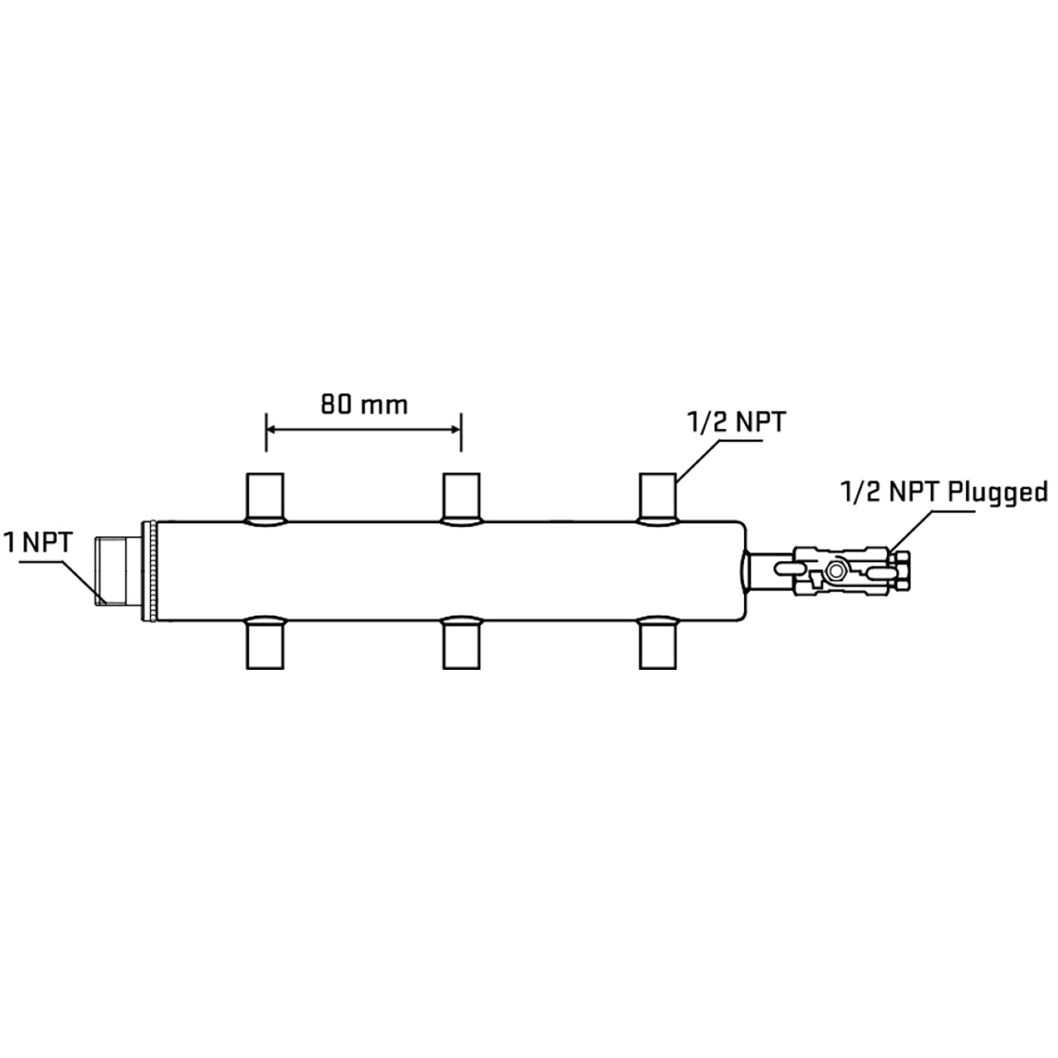 M506A061110 Manifolds Stainless Steel Double Sided