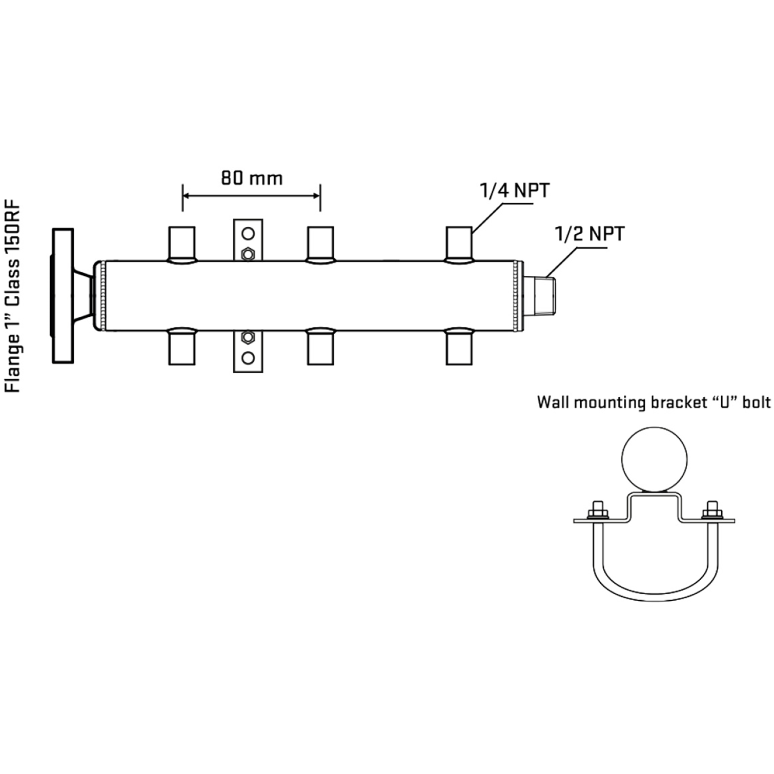 M506A070131 Manifolds Stainless Steel Double Sided