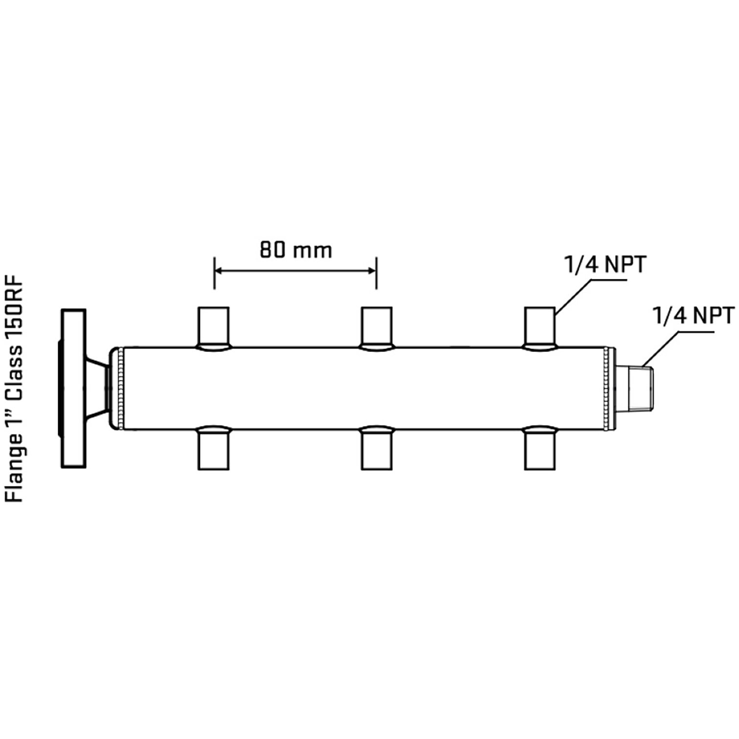 M506A070140 Manifolds Stainless Steel Double Sided