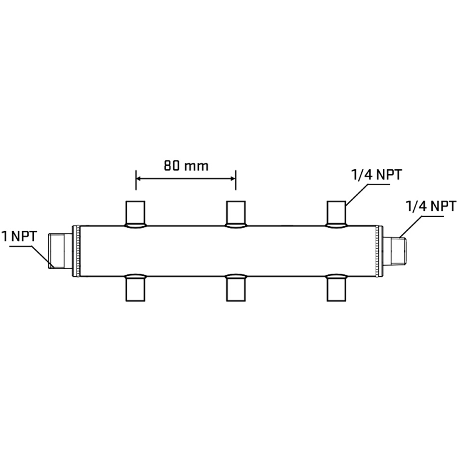 M506A071140 Manifolds Stainless Steel Double Sided