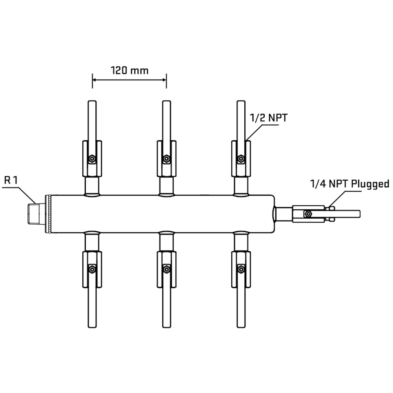 M506B080520 Manifolds Stainless Steel Double Sided