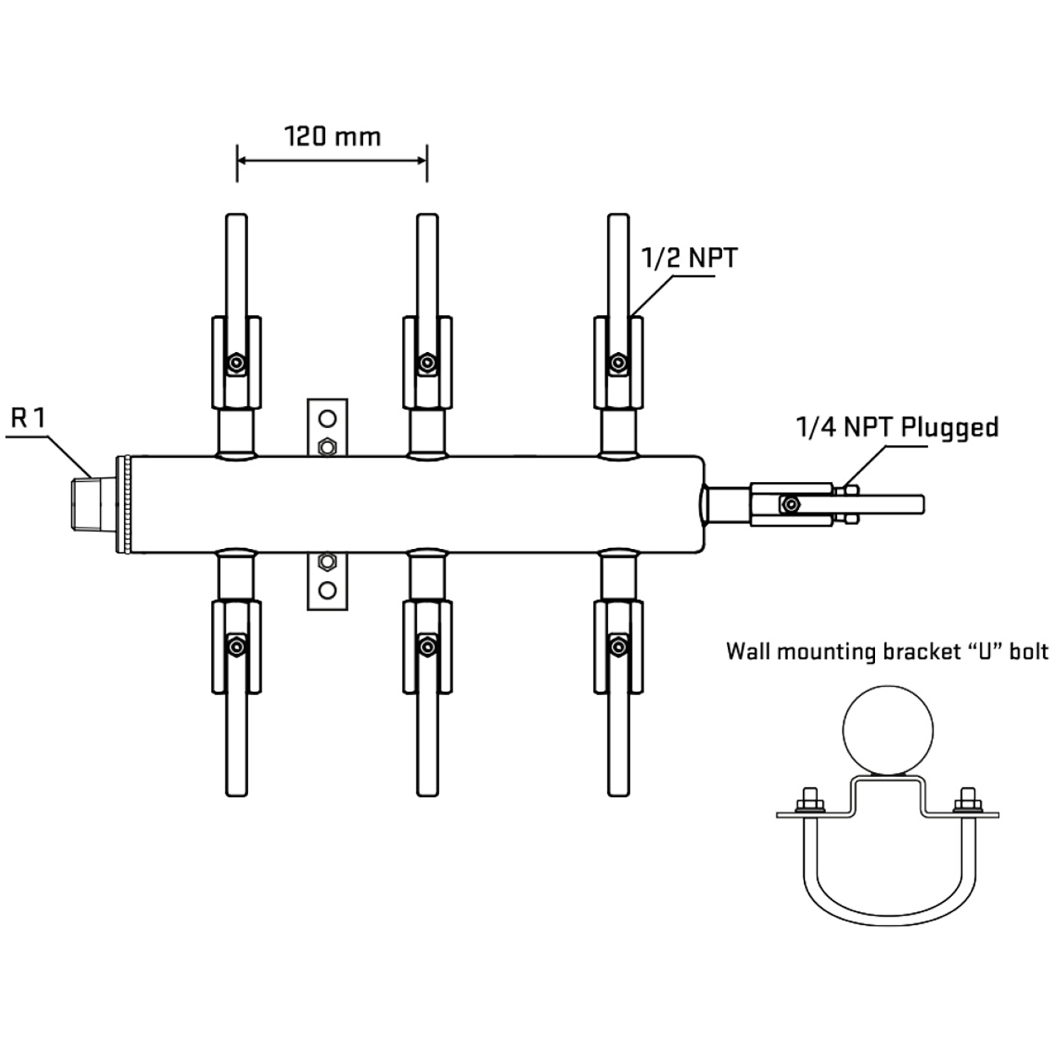 M506B080521 Manifolds Stainless Steel Double Sided