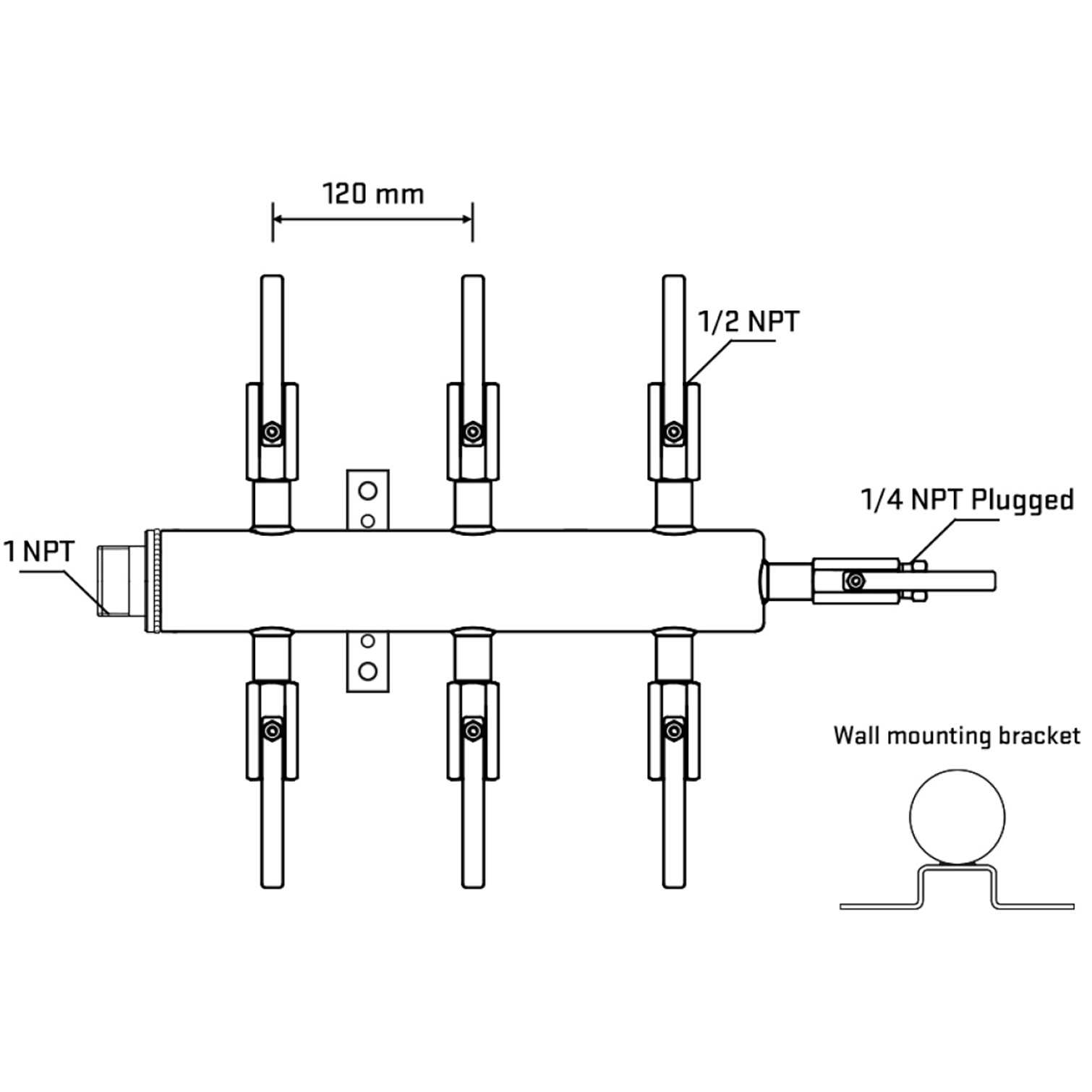 M506B081122 Manifolds Stainless Steel Double Sided