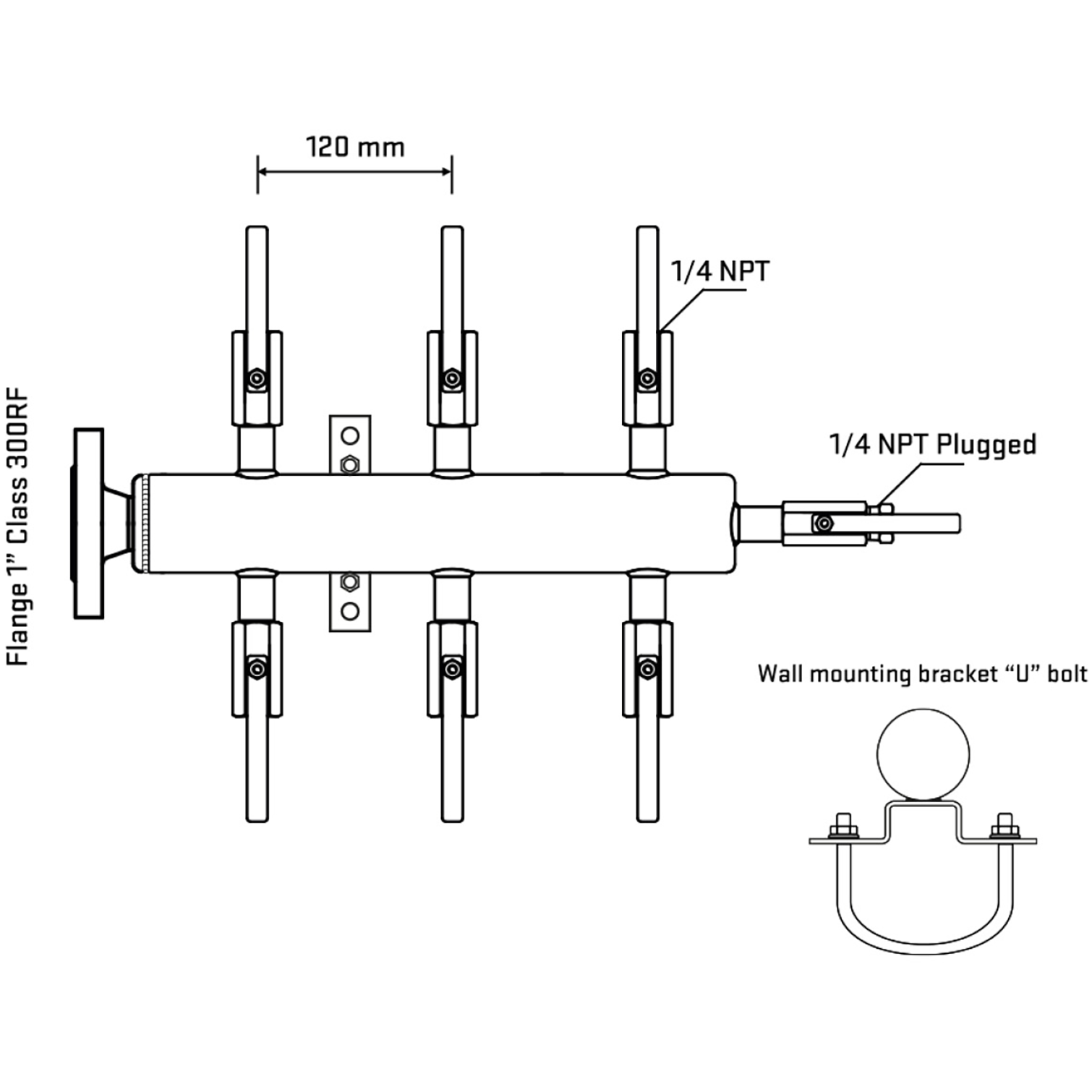 M506B090221 Manifolds Stainless Steel Double Sided
