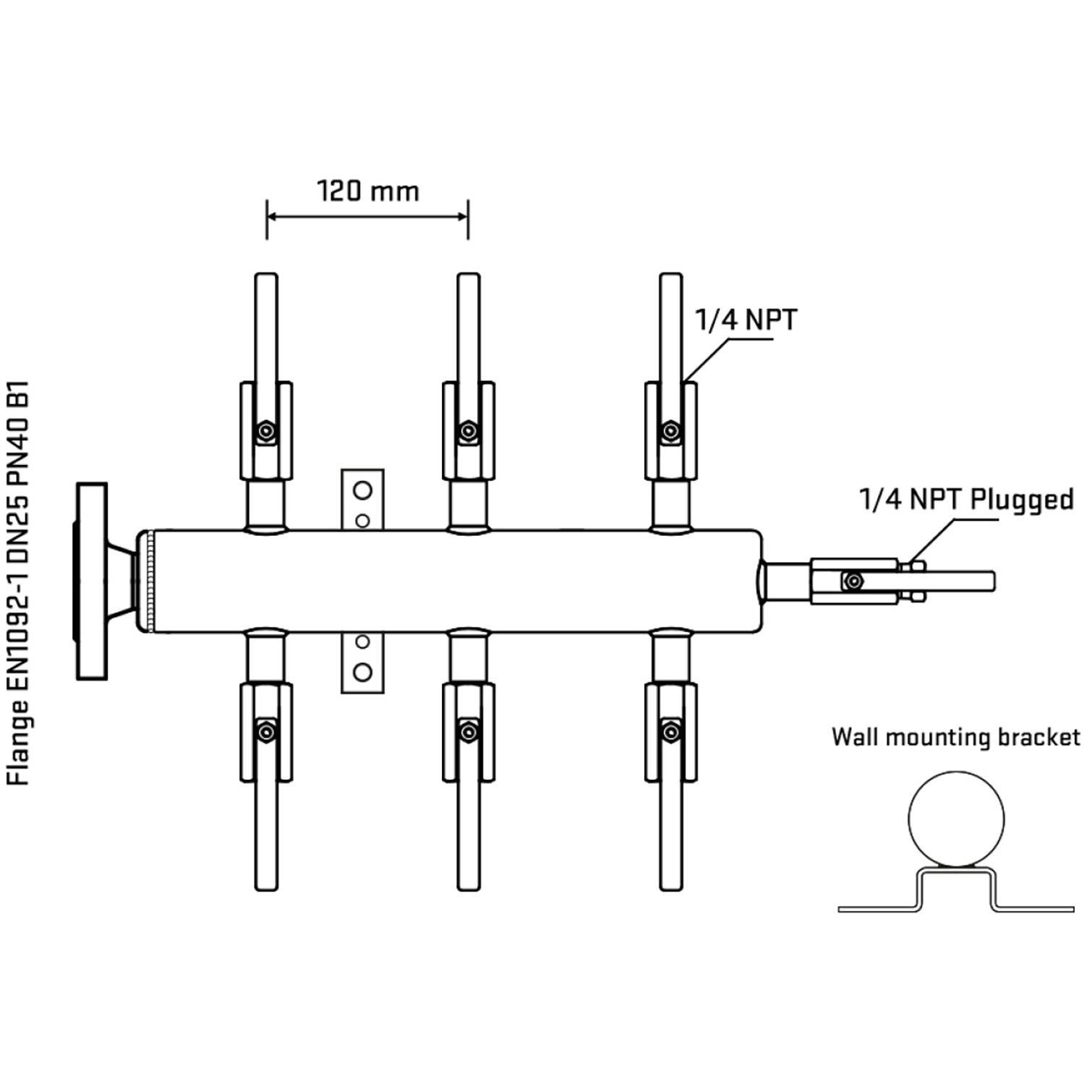 M506B090322 Manifolds Stainless Steel Double Sided