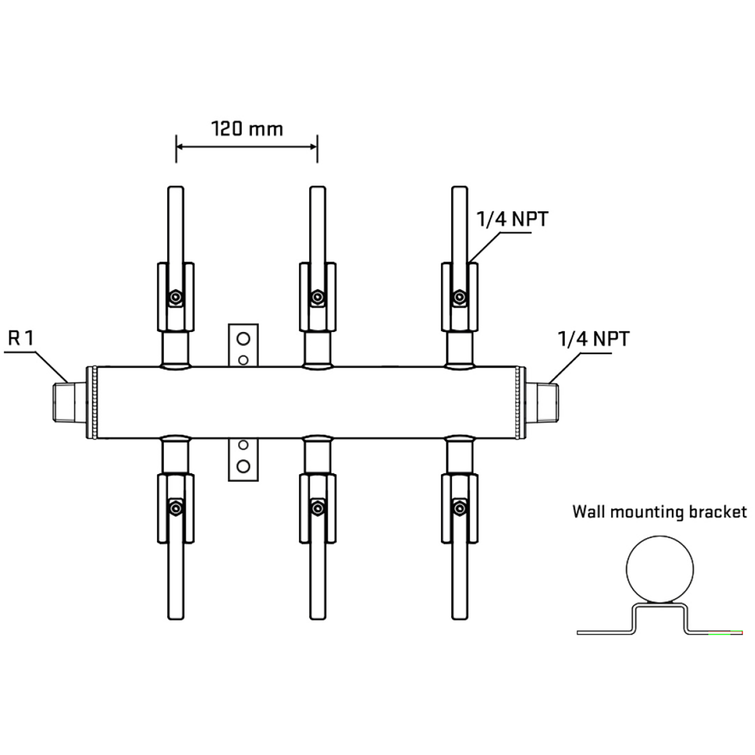M506B090542 Manifolds Stainless Steel Double Sided