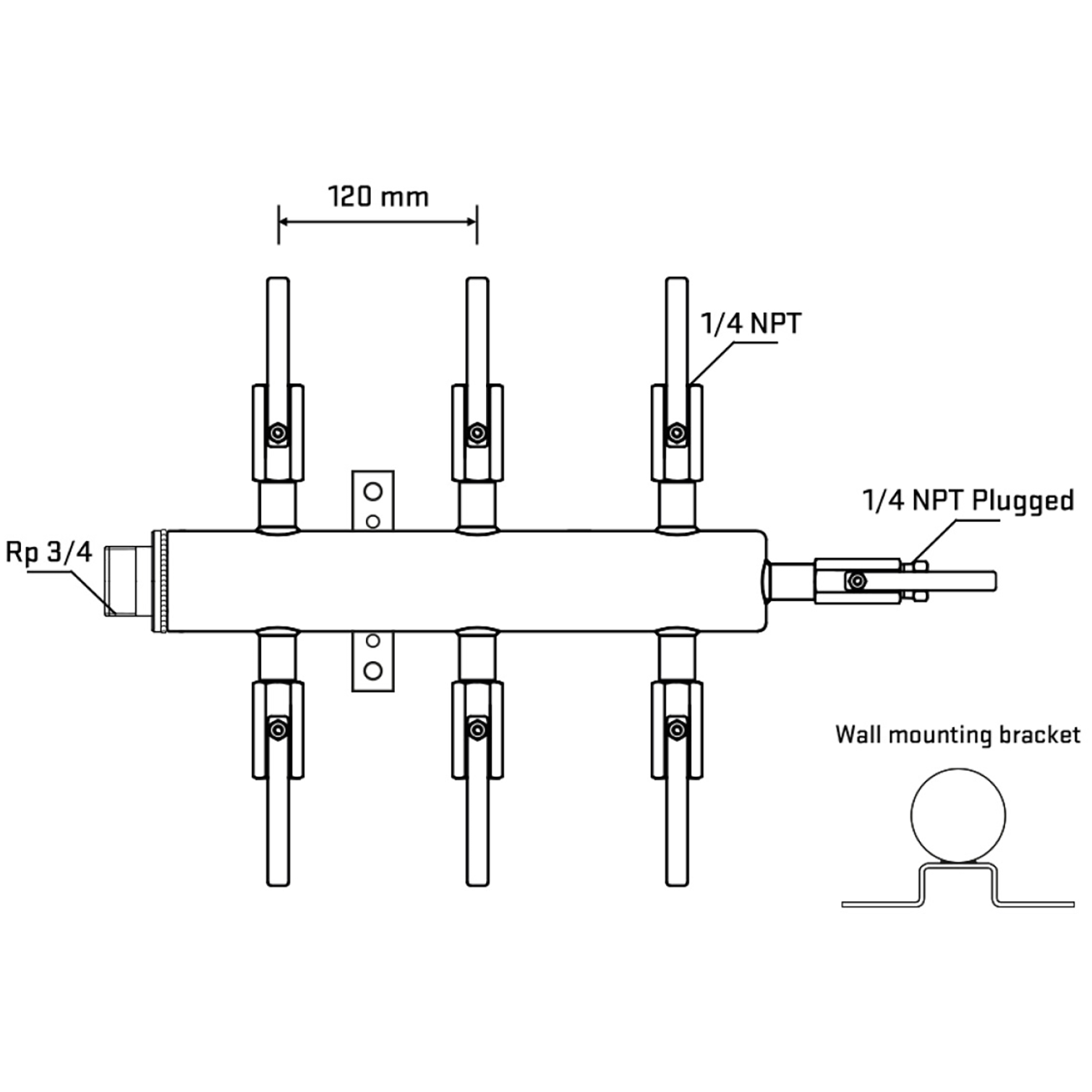 M506B090622 Manifolds Stainless Steel Double Sided