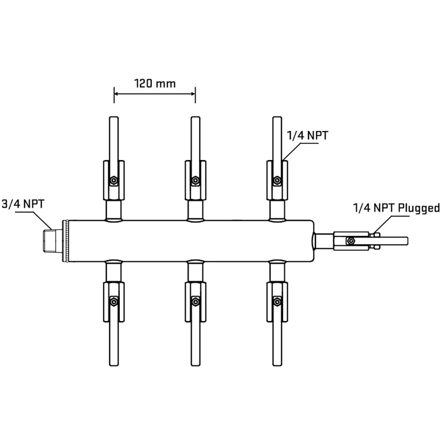 M506B090820 Manifolds Stainless Steel Double Sided