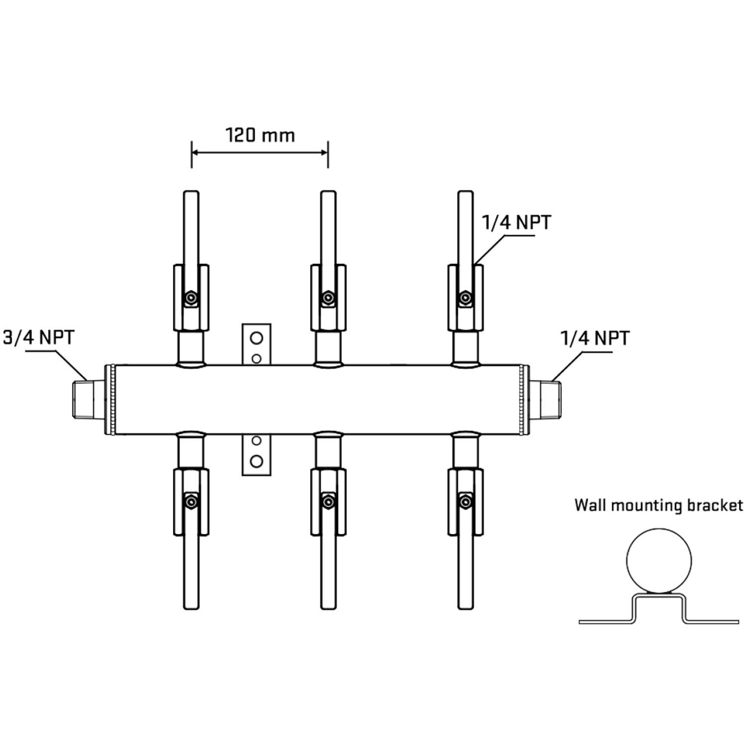 M506B090842 Manifolds Stainless Steel Double Sided