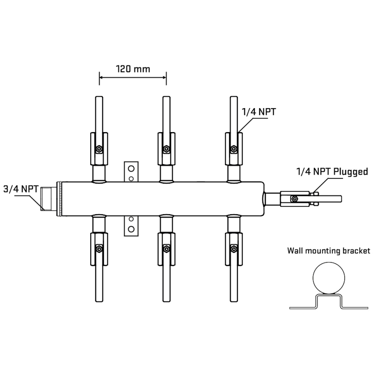 M506B091022 Manifolds Stainless Steel Double Sided